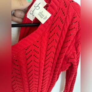 Jessica Simpson chenille twisted knot sweater super cute